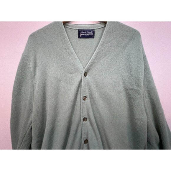Arnold Palmer Robert Bruce Womens Knitted Cardigan Sweater Size L Green V-Neck - Picture 4 of 10
